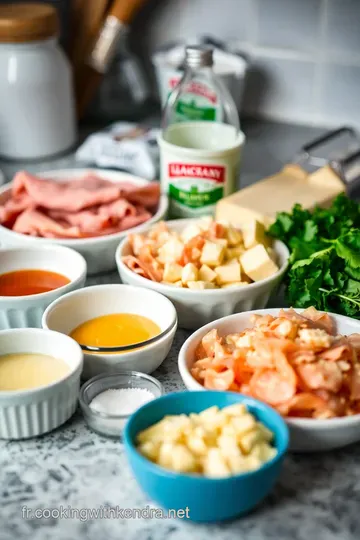 Friands Savoureux au Jambon et Fromage ingredients