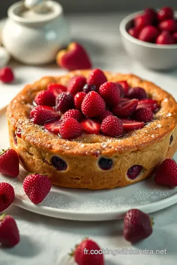 Gâteau aux Fruits Rouges Éclatants presentation