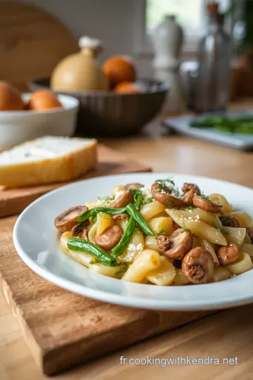 Pâtes Boursin Crémeuses aux Épinards et Champignons steps