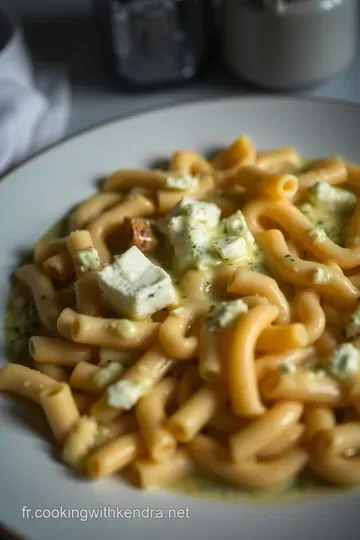 Pâtes Crémeuses au Roquefort : Un Voyage de Saveurs presentation