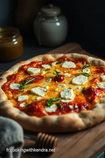 Pizza au Chèvre et Miel presentation