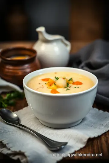 Potage de Potiron et Châtaignes Velouté presentation