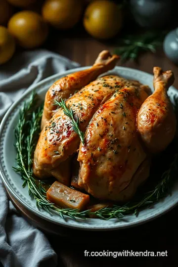Poulet au Four Parfumé aux Herbes de Provence presentation