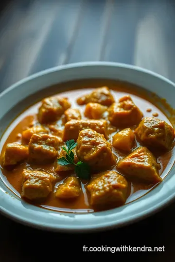 Poulet Curry Crémeux à la Française presentation
