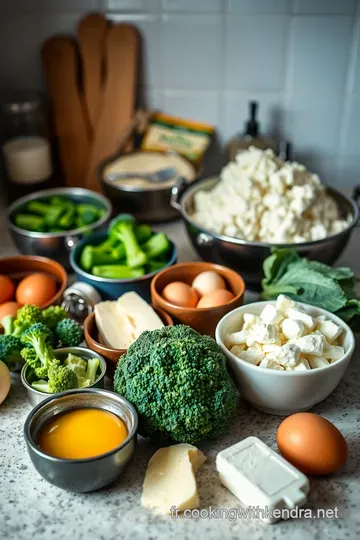 Quiche au Brocoli et Fromage de Chèvre ingredients