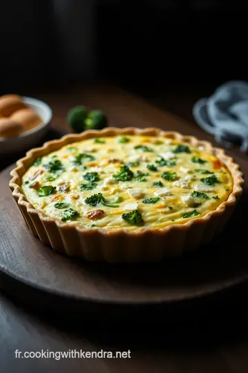 Quiche au Brocoli et Fromage de Chèvre presentation