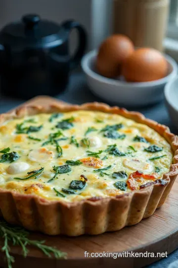 Quiche Chèvre et Épinards - Un Délice Savoureux à Partager presentation