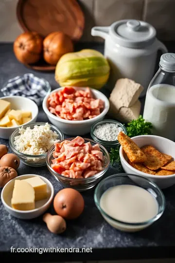 Recette Authentique de Poireau au Jambon ingredients