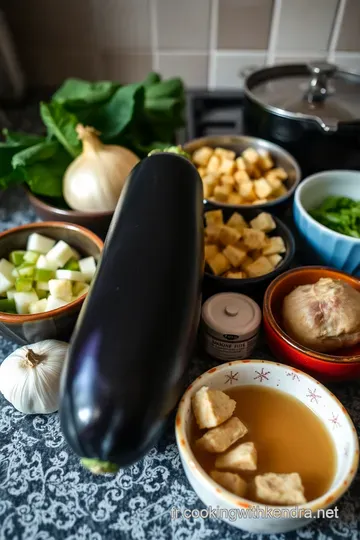 Recette de Curry d' Aubergine Savoureux ingredients