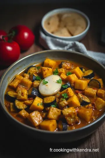 Recette de Curry d' Aubergine Savoureux presentation