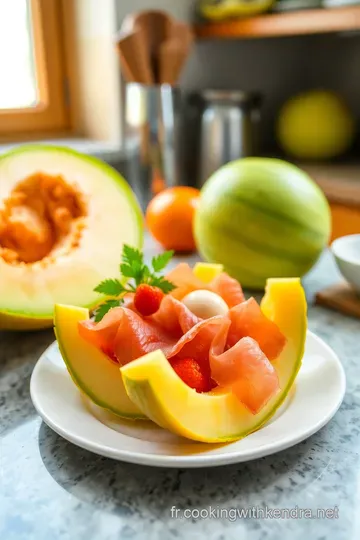 Recette de Jambon Cru et Melon: Présentation Élégante steps