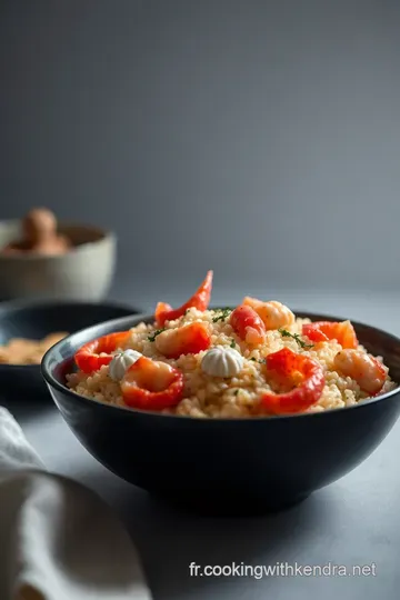Risotto aux Crevettes de la Mer Méditerranée presentation