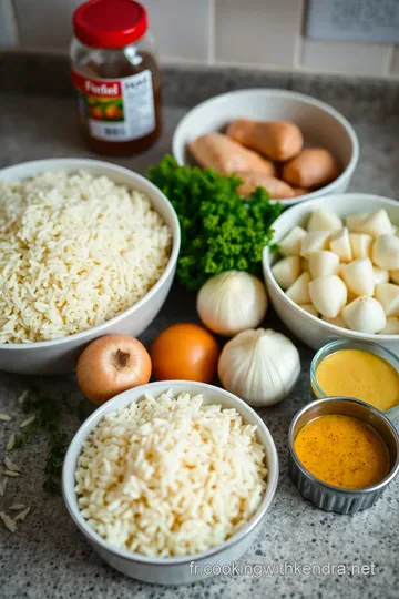 Riz au Poulet et Curry : Évasion Culinaire du Confort ingredients