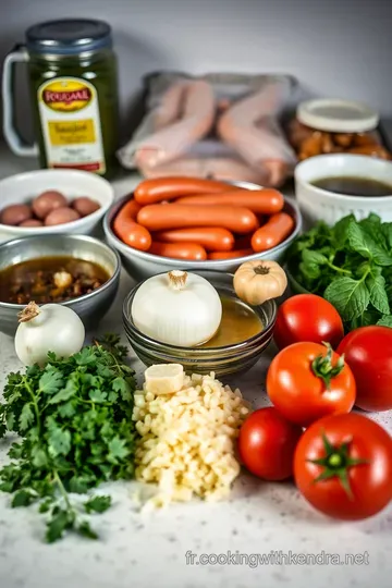 Rougail Saucisse: Un Classique Réunionnais Plein de Saveurs ! ingredients