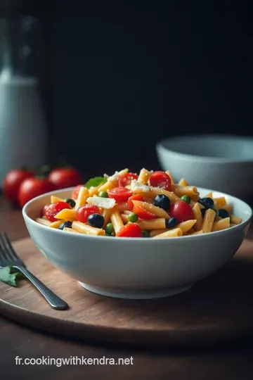 Salade de Pâtes au Pesto : Fraîcheur Méditerranéenne en Équilibre presentation