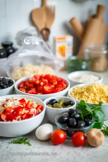 Salade de Riz Colorée et Fraîche ingredients