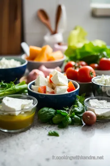 Salade Rafraîchissante de Concombre et Tomate à la Feta ingredients