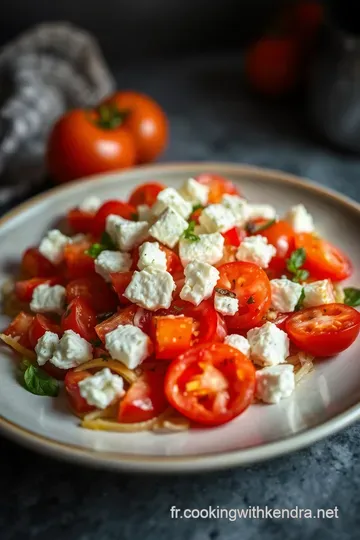 Salade Rafraîchissante de Concombre et Tomate à la Feta presentation