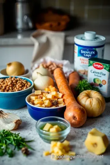 Soupe de Lentilles Corail aux Épices Douces ingredients
