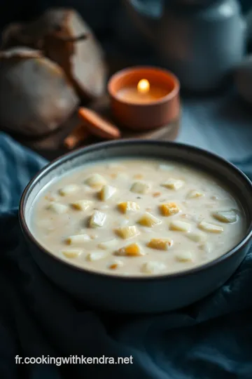 Soupe Patate Douce Crémeuse au Lait de Coco presentation