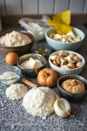 Tarte au Champignon Savoureuse : Un Voyage au Coeur de la Nature ingredients