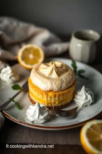 Tartelette au Citron Meringuée : Délicatesse d' agrumes et légèreté sucrée presentation