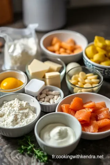 Tartelette au Saumon Fumé et Crème Fraîche ingredients