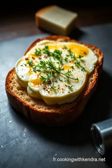 Toast de Chèvre Monté au Miel et aux Herbes presentation