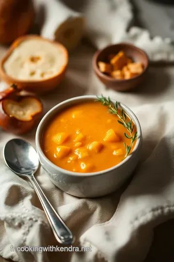 Velouté de Potimarron et Châtaigne presentation