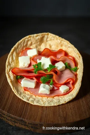 Wrap au Jambon et Fromage Frais presentation