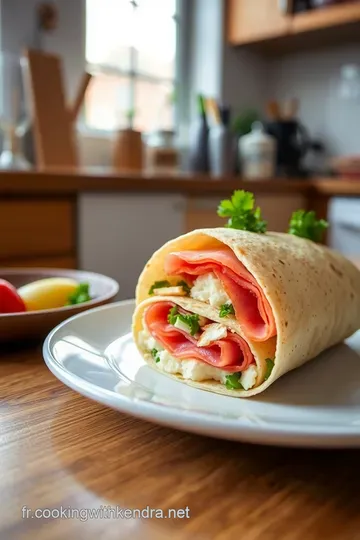 Wrap au Jambon et Fromage Frais steps