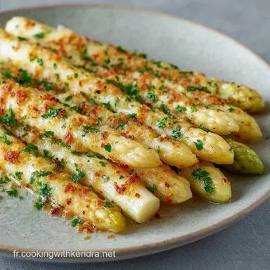 Recette Asperge Blanche Gratin&eacute;e pour 4