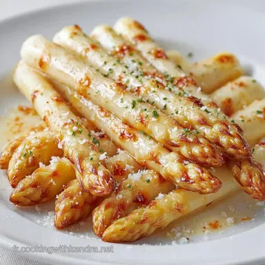 Asperges Blanches Po&ecirc;l&eacute;es au Beurre Fiche recette
