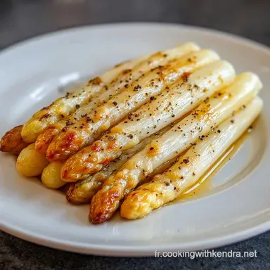 Asperges Blanches R&ocirc;ties pour 4 Personnes Fiche recette