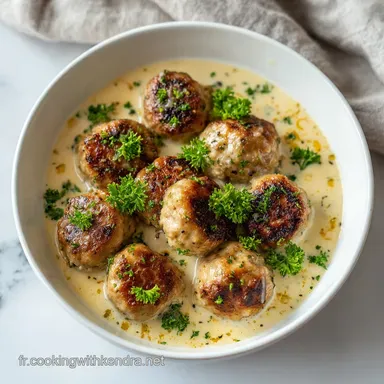Boulettes De Poulet Cr&eacute;meuses: 40 Min Fiche recette