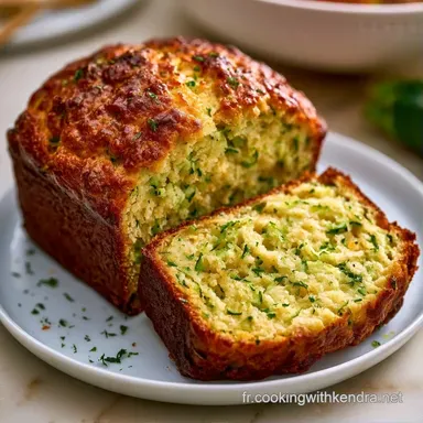Cake Sal&eacute; L&eacute;ger Aux Courgettes pour 8 Fiche recette