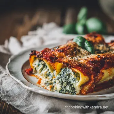 Cannellonis Ricotta &Eacute;pinards Gratin&eacute;s Maison pour 4 Personnes