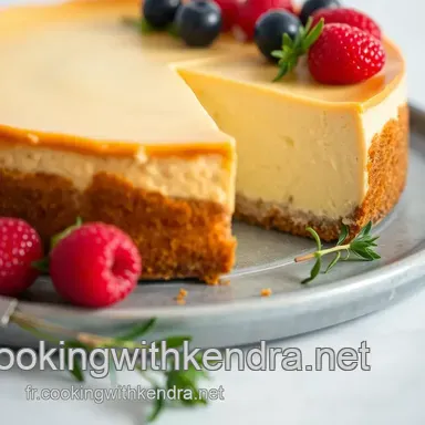 Recette pour Cheesecake New Yorkais Ultime : Le Secret Cr&eacute;meux ! Fiche recette