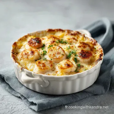 Coquille Saint-Jacques pour 4 Servings: Pan-Seared et Fondue Fiche recette