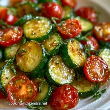 Courgettes &agrave; la Po&ecirc;le aux Tomates Cerises Fiche recette