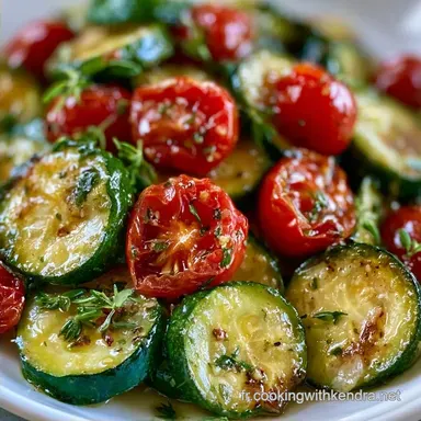 Courgettes &agrave; la Po&ecirc;le aux Tomates Cerises
