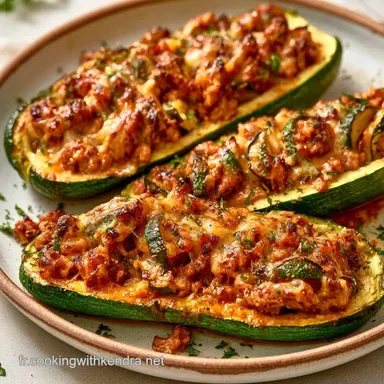 Courgettes Farcies &agrave; la Viande Hach&eacute;e Fiche recette