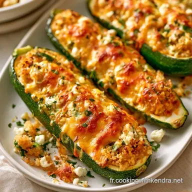 Courgettes Farcies V&eacute;g&eacute;tariennes et Feta Fiche recette