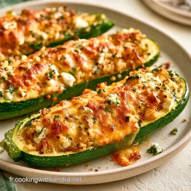 Courgettes Farcies V&eacute;g&eacute;tariennes et Feta