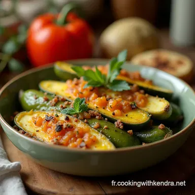 Recette Courgettes Farcies &agrave; la Viande Hach&eacute;e Fa&ccedil;on GrandM&egrave;re Fiche recette