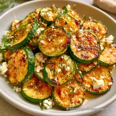 Courgettes Grill&eacute;es &agrave; la Feta pour 6 Fiche recette