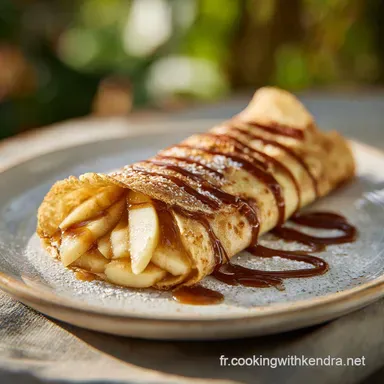 Cr&ecirc;pe aux Pommes en 15 Minutes pour 4 Servings Fiche recette