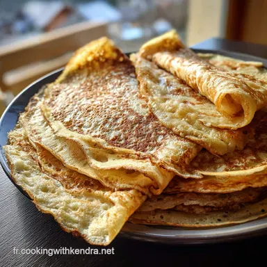 Cr&ecirc;pes Lev&eacute;es aux Pommes Caram&eacute;lis&eacute;es Le Secret du Moelleux pour le Brunch Fiche recette