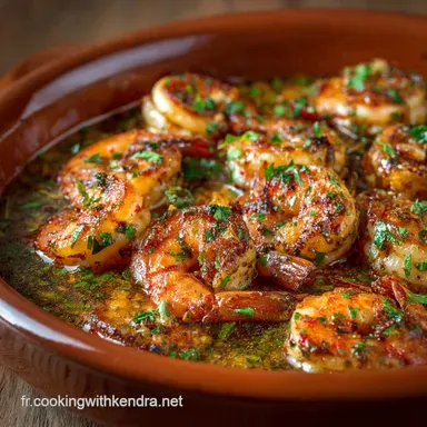 Crevettes Diaboliques &Eacute;pic&eacute;es &agrave; lAil Espelette Recette 25 Min Fiche recette