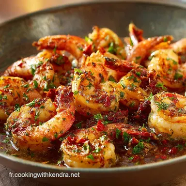 Crevettes Diaboliques &Eacute;pic&eacute;es &agrave; lAil Espelette Recette 25 Min